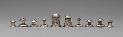 Chessmen (32), Silver, Indian