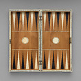 Box-board for chess and backgammon and boxes (2), Ivory, horn, sandalwood, Indian