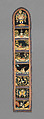 Pocket Hanger, Silk and linen, with cotton needlepoint, British