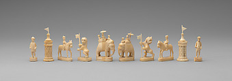 Chessmen (32), Ivory, Indian
