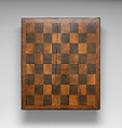 Box-board for chess and backgammon or tric-trac, Wood and brass, German