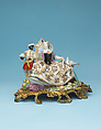 Lady with attendant, Meissen Manufactory (German, 1710–present), Hard-paste porcelain, gilt-bronze mount, German, Meissen