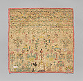 Sampler, Silk on cotton, German
