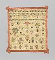 Sampler, Silk on wool canvas, German