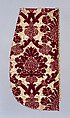 Piece, Silk, metal thread: cut and uncut voided velvet, Italian