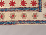Hearts, Star of Lemoyne, and Honeycomb Quilt, Hannah Hislop (Irish, died Coolnacarrig, County Cavan 1876), Cotton, printed and pieced, Irish