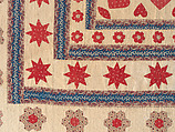 Hearts, Star of Lemoyne, and Honeycomb Quilt, Hannah Hislop (Irish, died Coolnacarrig, County Cavan 1876), Cotton, printed and pieced, Irish