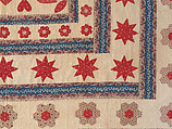 Hearts, Star of Lemoyne, and Honeycomb Quilt, Hannah Hislop (Irish, died Coolnacarrig, County Cavan 1876), Cotton, printed and pieced, Irish