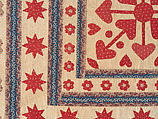 Hearts, Star of Lemoyne, and Honeycomb Quilt, Hannah Hislop (Irish, died Coolnacarrig, County Cavan 1876), Cotton, printed and pieced, Irish