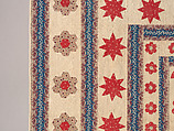 Hearts, Star of Lemoyne, and Honeycomb Quilt, Hannah Hislop (Irish, died Coolnacarrig, County Cavan 1876), Cotton, printed and pieced, Irish