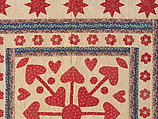 Hearts, Star of Lemoyne, and Honeycomb Quilt, Hannah Hislop (Irish, died Coolnacarrig, County Cavan 1876), Cotton, printed and pieced, Irish