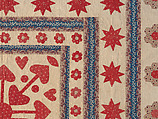 Hearts, Star of Lemoyne, and Honeycomb Quilt, Hannah Hislop (Irish, died Coolnacarrig, County Cavan 1876), Cotton, printed and pieced, Irish