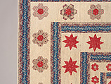 Hearts, Star of Lemoyne, and Honeycomb Quilt, Hannah Hislop (Irish, died Coolnacarrig, County Cavan 1876), Cotton, printed and pieced, Irish