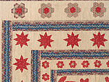 Hearts, Star of Lemoyne, and Honeycomb Quilt, Hannah Hislop (Irish, died Coolnacarrig, County Cavan 1876), Cotton, printed and pieced, Irish
