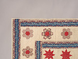 Hearts, Star of Lemoyne, and Honeycomb Quilt, Hannah Hislop (Irish, died Coolnacarrig, County Cavan 1876), Cotton, printed and pieced, Irish