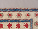 Hearts, Star of Lemoyne, and Honeycomb Quilt, Hannah Hislop (Irish, died Coolnacarrig, County Cavan 1876), Cotton, printed and pieced, Irish