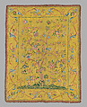 Palampore, Silk, embroidered with silk, Chinese, made for the European or American market