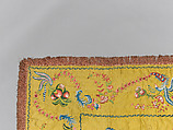 Palampore, Silk, embroidered with silk, Chinese, made for the European or American market