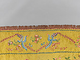 Palampore, Silk, embroidered with silk, Chinese, made for the European or American market
