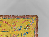 Palampore, Silk, embroidered with silk, Chinese, made for the European or American market