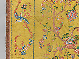 Palampore, Silk, embroidered with silk, Chinese, made for the European or American market