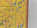 Palampore, Silk, embroidered with silk, Chinese, made for the European or American market