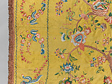 Palampore, Silk, embroidered with silk, Chinese, made for the European or American market