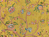 Palampore, Silk, embroidered with silk, Chinese, made for the European or American market