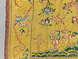 Palampore, Silk, embroidered with silk, Chinese, made for the European or American market