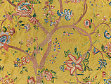 Palampore, Silk, embroidered with silk, Chinese, made for the European or American market