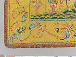 Palampore, Silk, embroidered with silk, Chinese, made for the European or American market