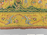 Palampore, Silk, embroidered with silk, Chinese, made for the European or American market