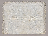 Stuffed and corded crib quilt, Linen, cotton: 