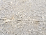 Stuffed and corded crib quilt, Linen, cotton: 