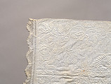 Stuffed and corded crib quilt, Linen, cotton: 