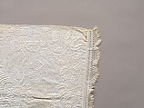 Stuffed and corded crib quilt, Linen, cotton: 