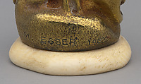 Mark, signature and date on pawn 48.174.92d Astronomical chess set, Max Esser (German, Barth 1885–1945 Berlin), Silver, silver-gilt, ivory, ebony, marble, plaster, brass, beeswax, enamel, German, Berlin
