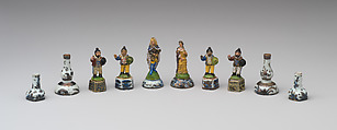 Chessmen (32), Porcelain, German, Franconia, possibly Bayreuth