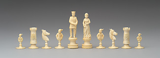 Chessmen (32), Ivory, German