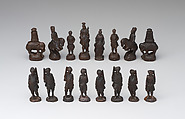 Chessmen (32), Wood, German, Nuremberg