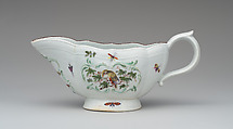 Sauceboat, Bow Porcelain Factory (British, 1747–1776), Soft-paste porcelain, British, Bow, London