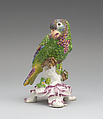Parrot, Bow Porcelain Factory British, Soft-paste porcelain, British, Bow, London