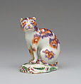 Seated cat, Derby Porcelain Manufactory  British, Soft-paste porcelain, British, Derby