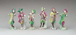 Monkey musician (part of a set), Derby Porcelain Manufactory (British, 1751–1785), Soft-paste porcelain, British, Derby