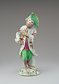 Monkey musician (part of a set), Derby Porcelain Manufactory (British, 1751–1785), Soft-paste porcelain, British, Derby