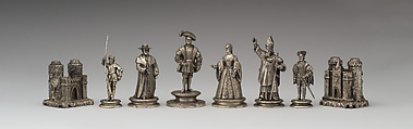 The Field of the Cloth of Gold Chessmen (32), Silver, silver-gilt, German