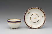 Cup and saucer, Crown Derby (British, 1750–present), Soft-paste porcelain, British, Derby