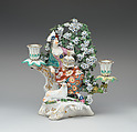 Candelabrum (one of a pair), Derby Porcelain Manufactory (British, 1751–1785), Soft-paste porcelain, British, Derby