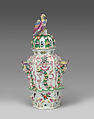 Covered vase for potpourri (one of a pair), Worcester factory (British, 1751–2008), Soft-paste porcelain, British, Worcester