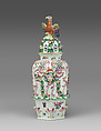 Covered vase for potpourri (one of a pair), Worcester factory (British, 1751–2008), Soft-paste porcelain, British, Worcester